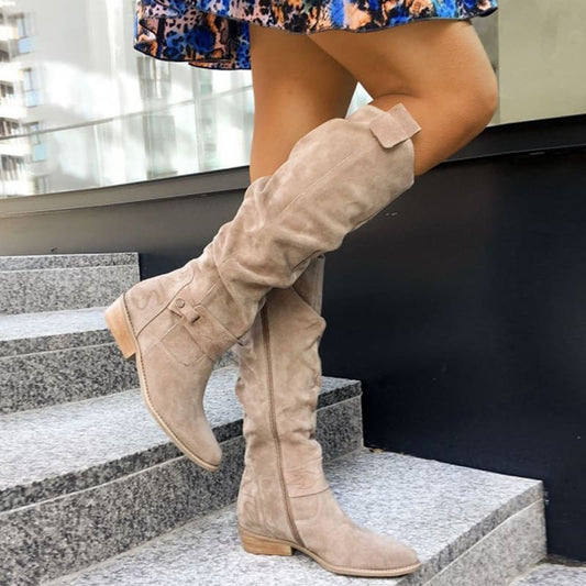 Emmeline Slouchy Flat Knee High Boots_1
