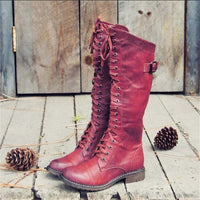 Philippa Lace Up Riding Knee High Boots