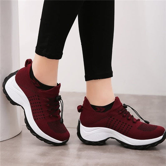 Cosima Cushioned Knit Wedge Sneakers_1