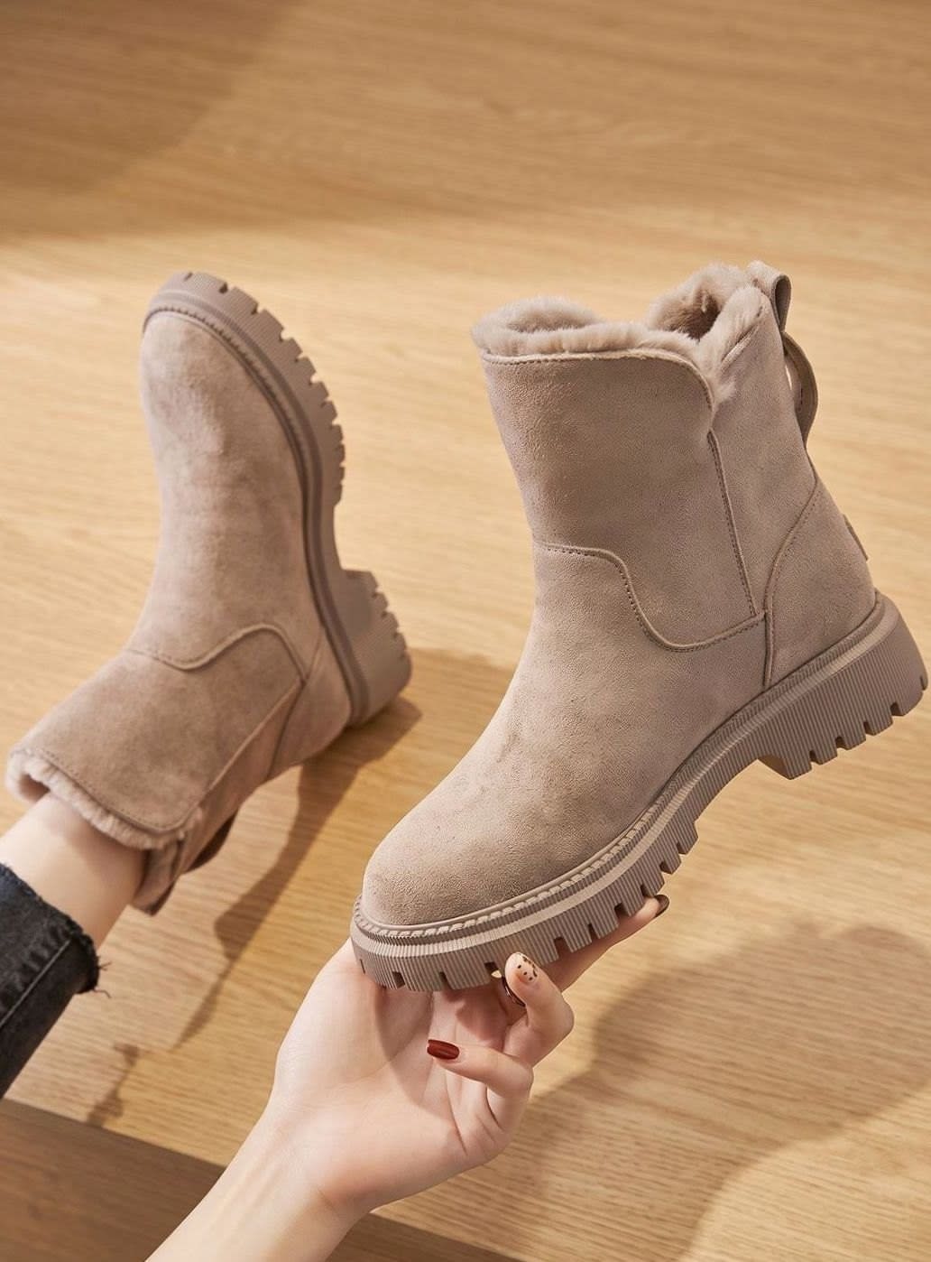 Melina Plush Lined Suede Winter Boots