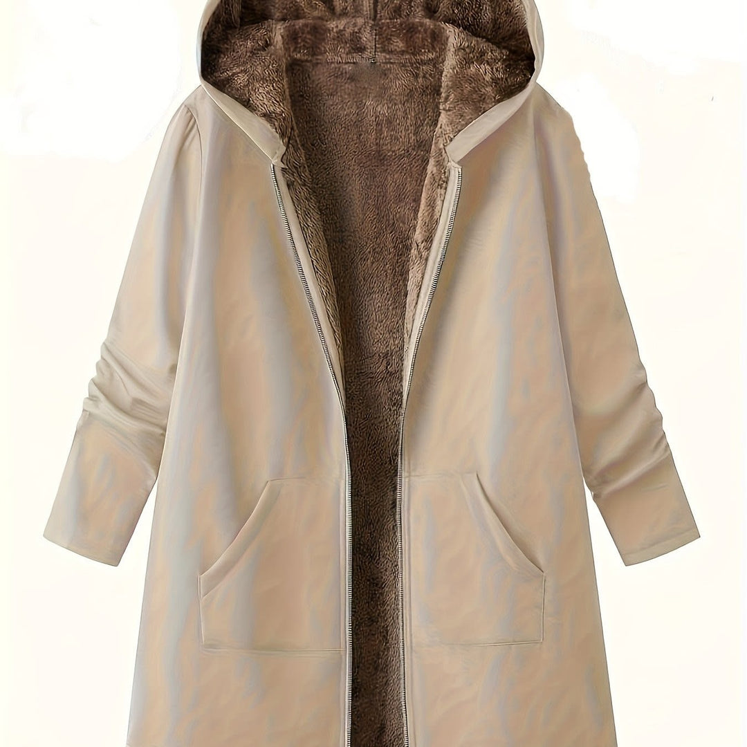 Clover Fleece Lined Hooded Longline Winter Coat
