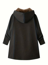 Clover Fleece Lined Hooded Longline Winter Coat