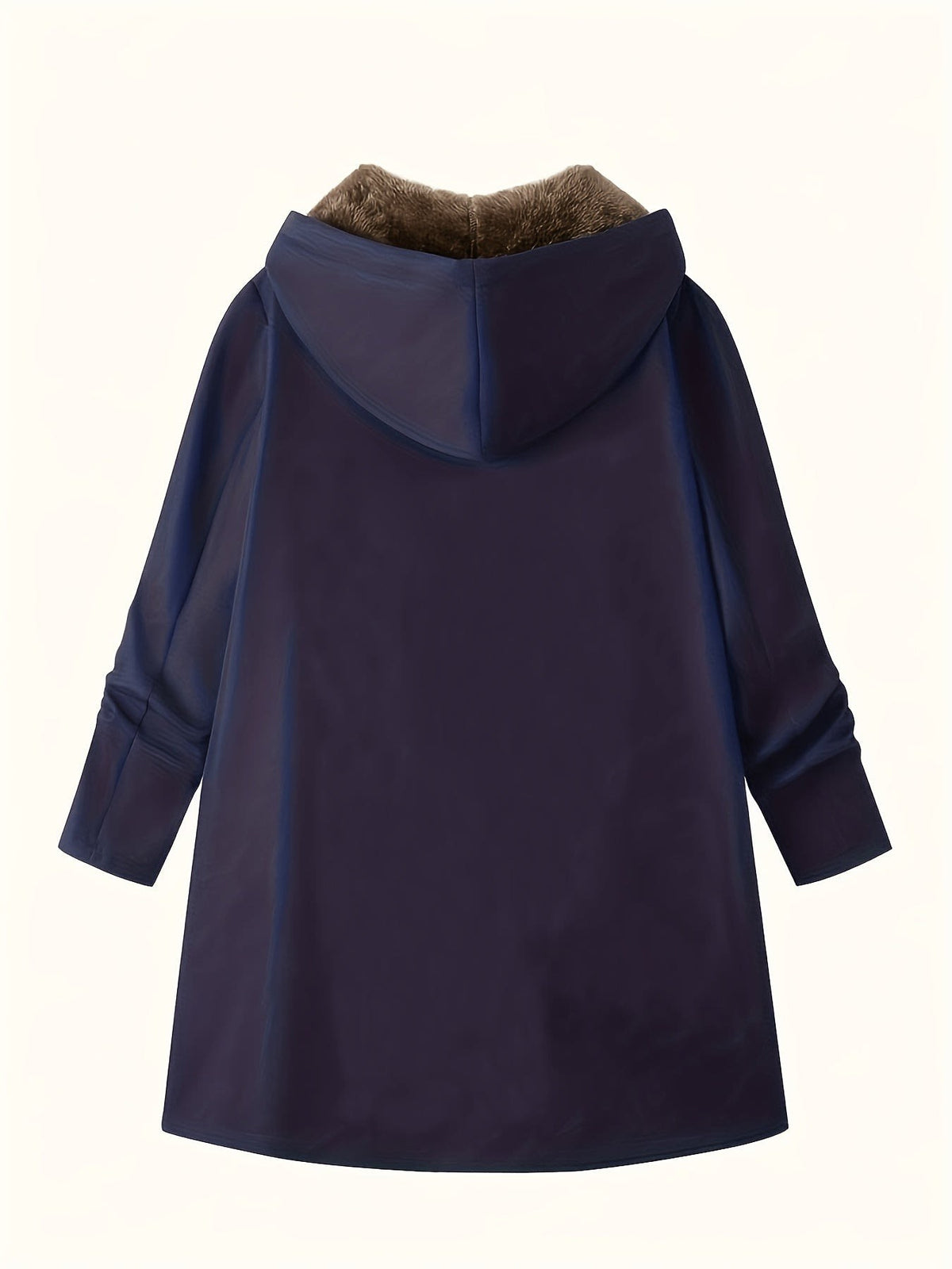 Clover Fleece Lined Hooded Longline Winter Coat_22
