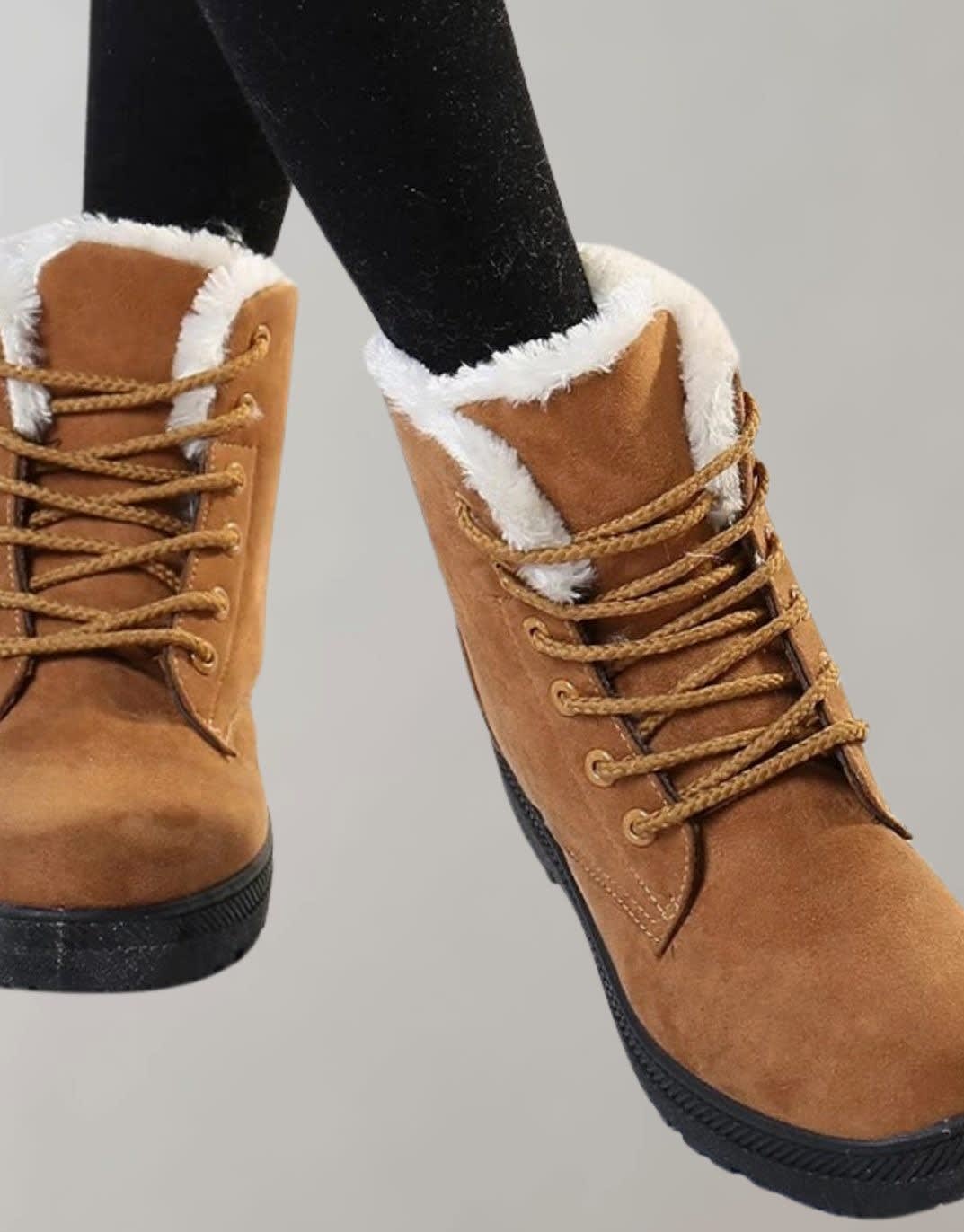 Zelda Faux Fur Lined Lace Up Winter Boots_1