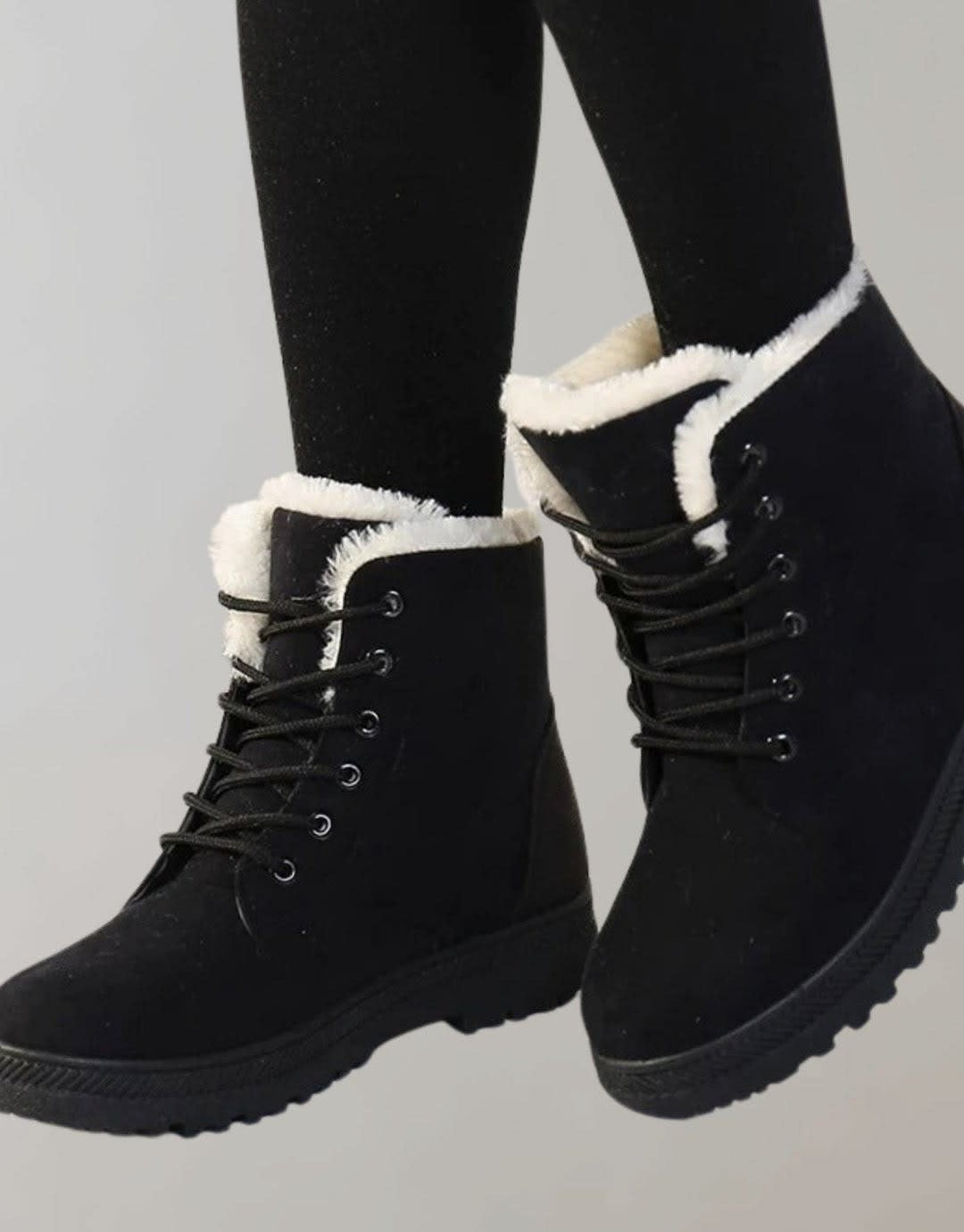 Zelda Faux Fur Lined Lace Up Winter Boots