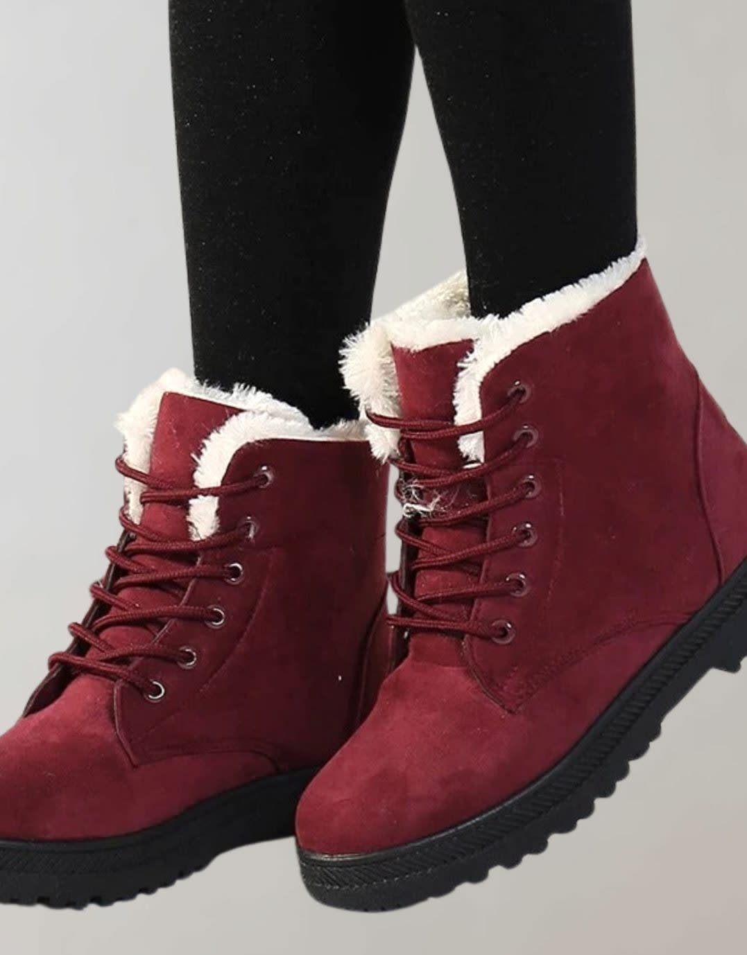 Zelda Faux Fur Lined Lace Up Winter Boots