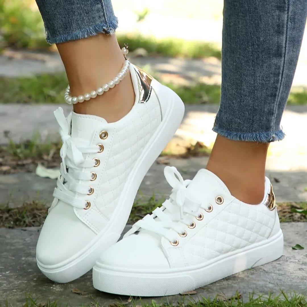 Perri Quilted Lace-Up Walking Shoes for Women