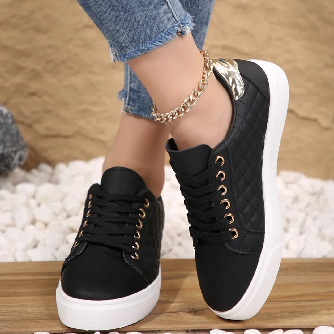 Perri Quilted Lace-Up Walking Shoes for Women_2