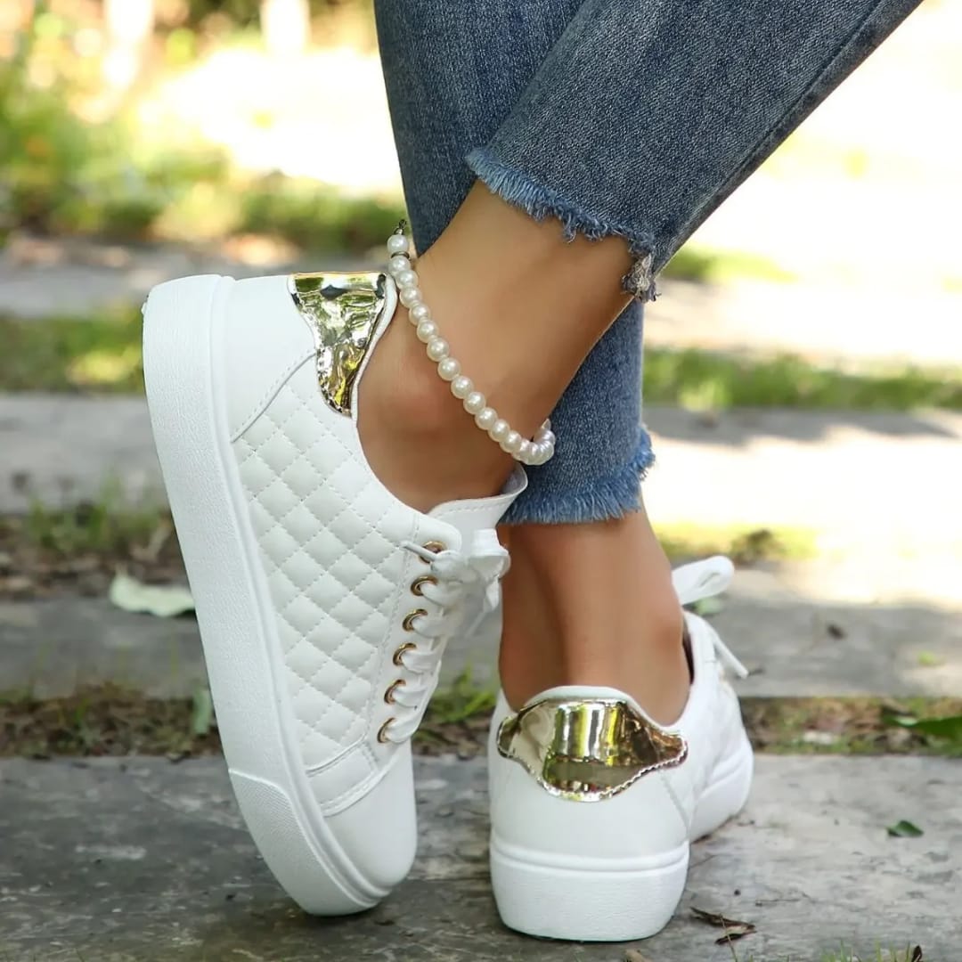 Perri Quilted Lace-Up Walking Shoes for Women_4