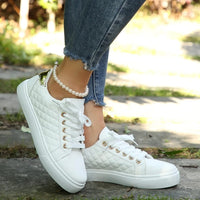 Perri Quilted Lace-Up Walking Shoes for Women