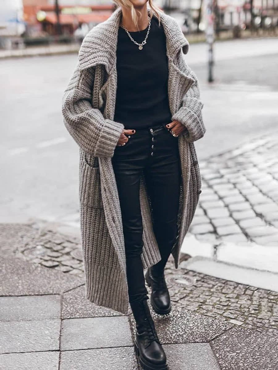 Emmeline Longline Chunky Knit Cardigan