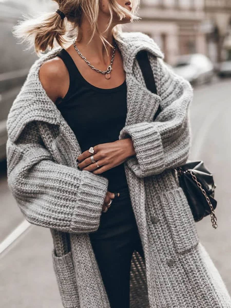 Emmeline Longline Chunky Knit Cardigan