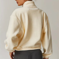 Elke Cropped Zip Up Fleece Jacket