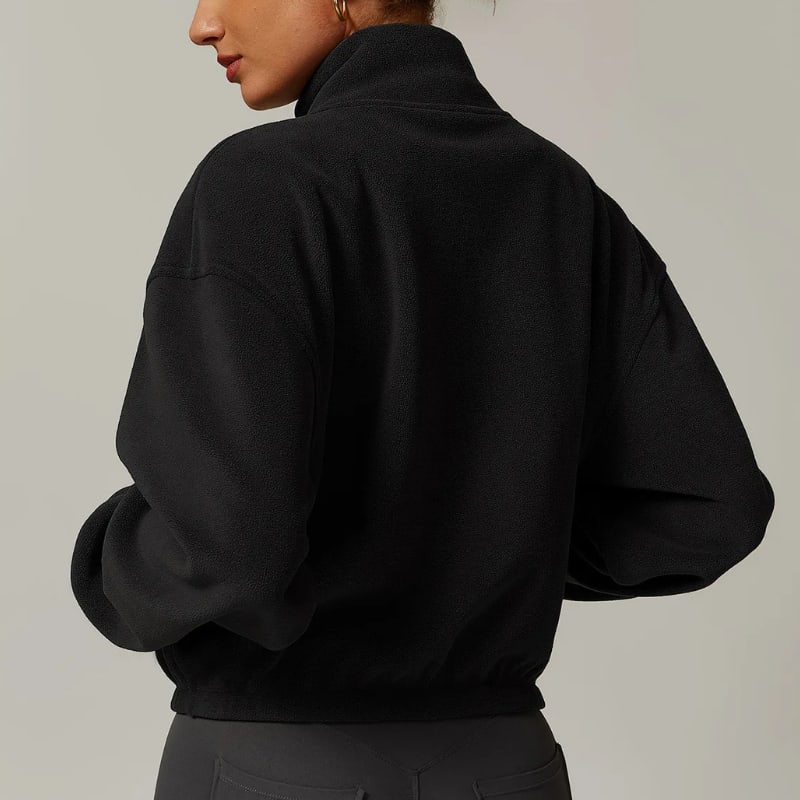 Elke Cropped Zip Up Fleece Jacket_15