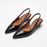 Kira Pointed Toe Low Slingback Heels