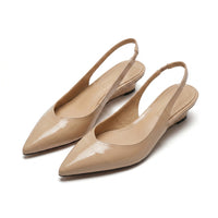 Kira Pointed Toe Low Slingback Heels