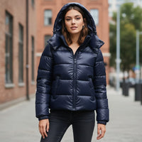 Colette High Shine Hooded Puffer Jacket