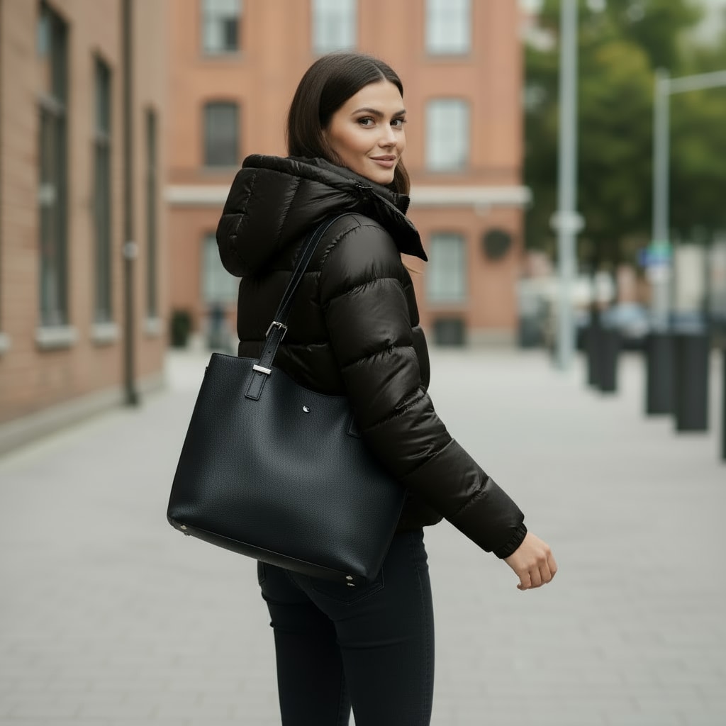 Colette High Shine Hooded Puffer Jacket