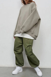 Maeve Oversized Brushed Crew Neck Sweatshirt