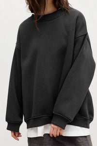 Maeve Oversized Brushed Crew Neck Sweatshirt