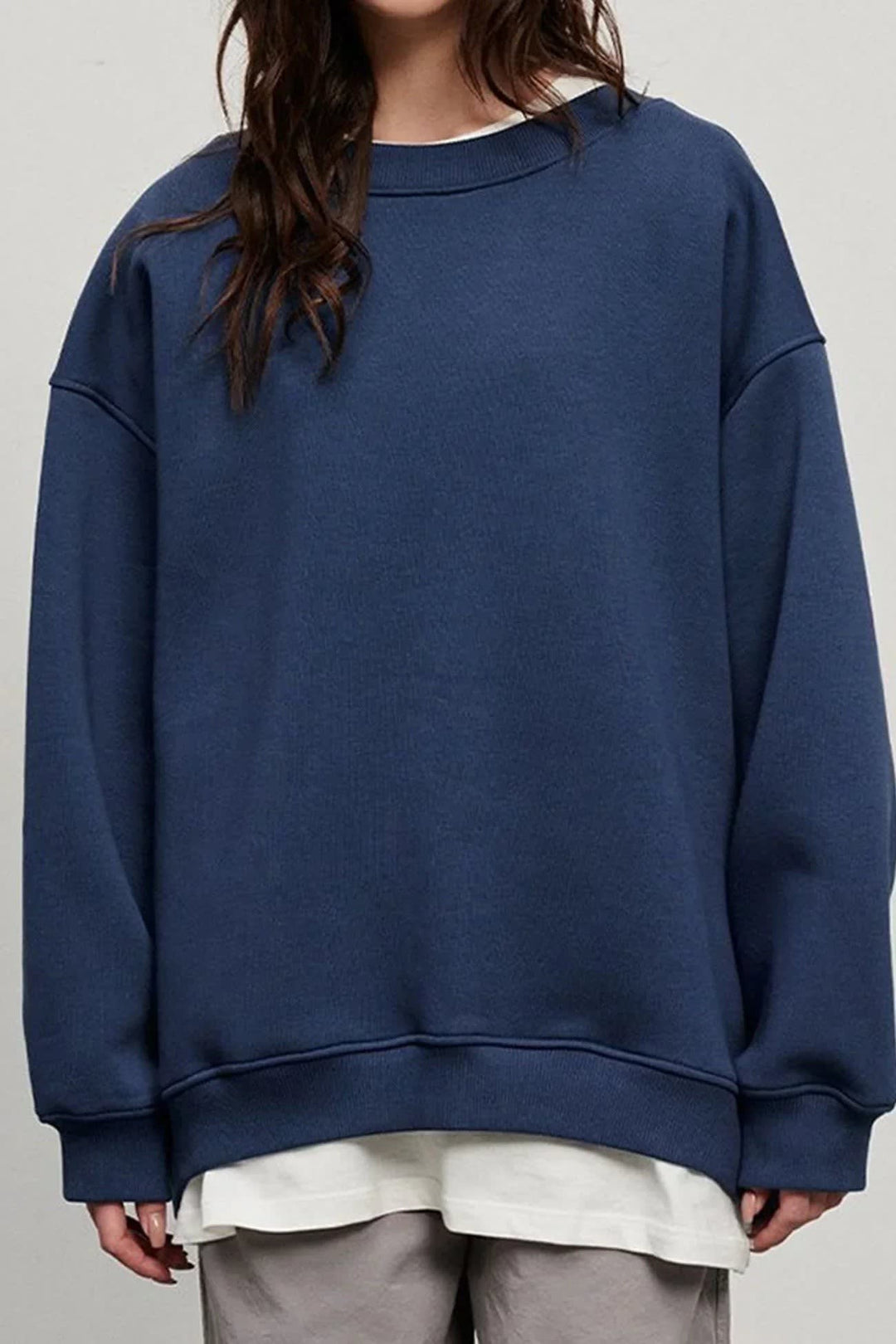 Maeve Oversized Brushed Crew Neck Sweatshirt