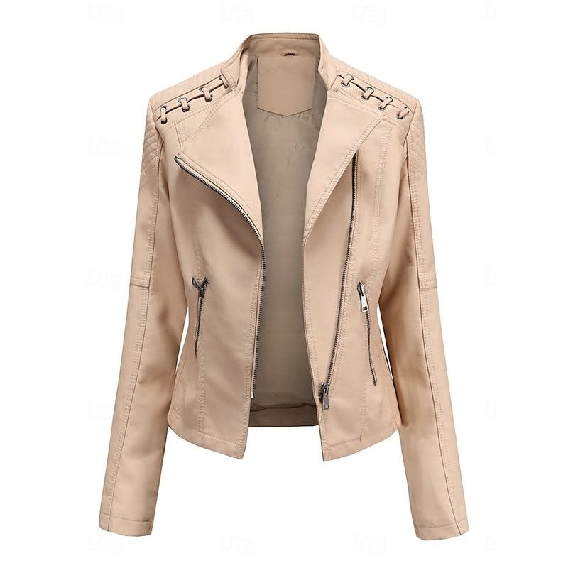 Zelda Studded Shoulder Faux Leather Jacket_10