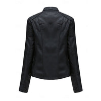 Zelda Studded Shoulder Faux Leather Jacket