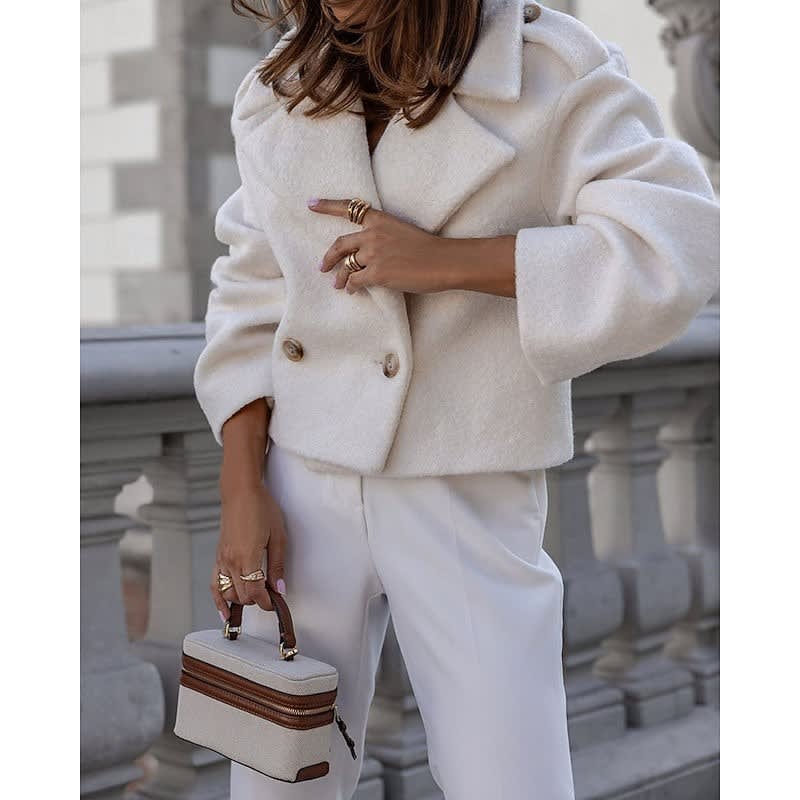 Cerys Cropped Button Front Winter Coat_1