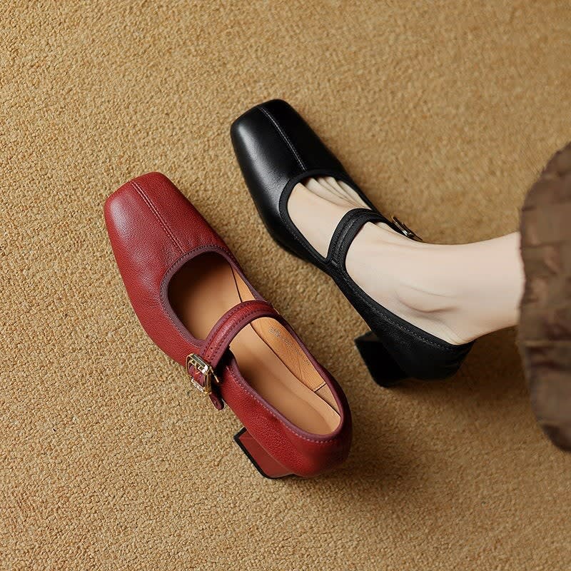 Ilana Square Toe Mary Jane Block Heels_2