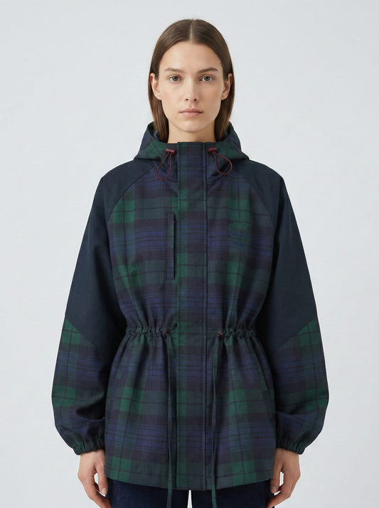 Damaris Tartan Hooded Winter Coat_1