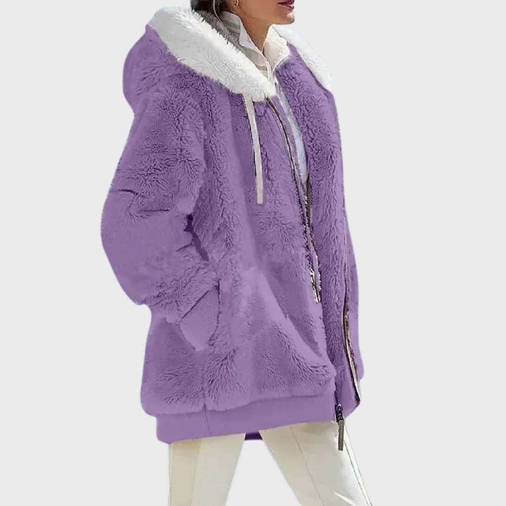 Annabel Color Block Hooded Teddy Jacket_11
