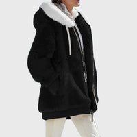 Annabel Color Block Hooded Teddy Jacket