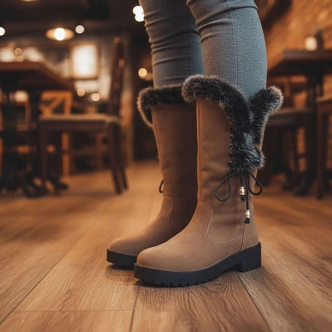 Annika Faux Fur Trim Winter Boots