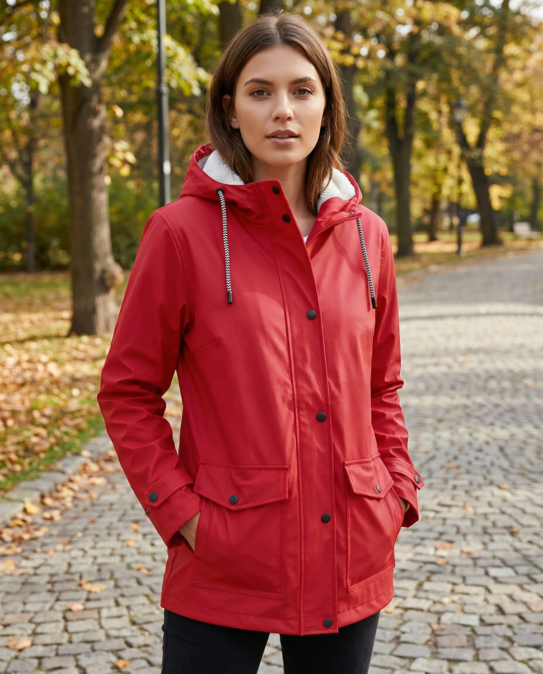 Cecily Sherpa Lined Hooded Parka Coat