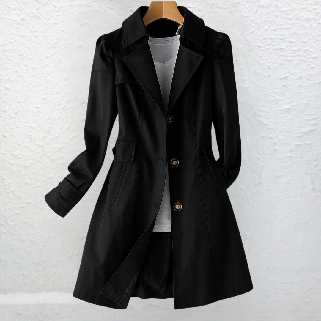 Pia Fitted Single Breasted Trench Coat_2