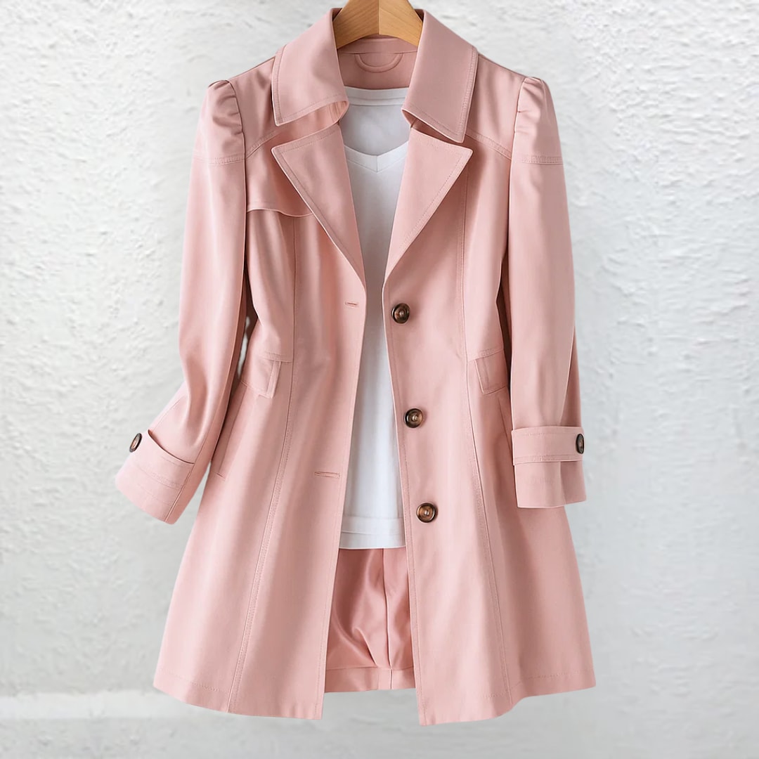 Pia Fitted Single Breasted Trench Coat