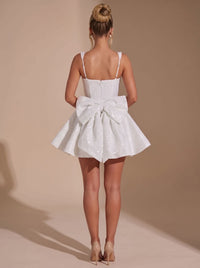 Maeve Sequin Bow Christmas Party Mini Dress