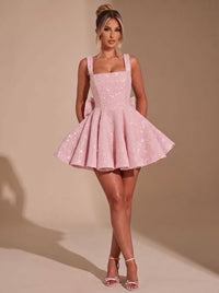 Maeve Sequin Bow Christmas Party Mini Dress