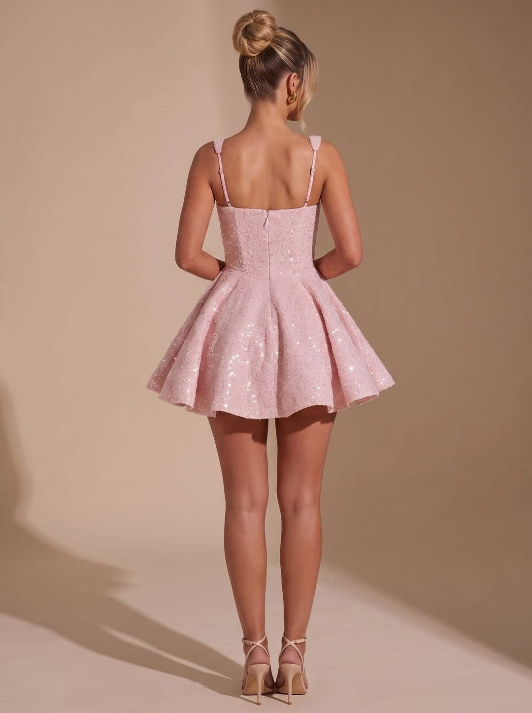 Maeve Sequin Bow Christmas Party Mini Dress