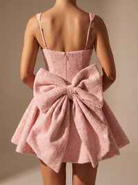 Maeve Sequin Bow Christmas Party Mini Dress
