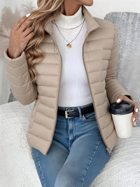 Zephyra Lightweight Stand Collar Puffer Jacket