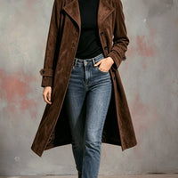 Marisol Faux Suede Longline Winter Coat