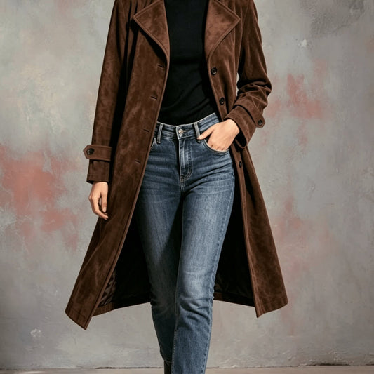Marisol Faux Suede Longline Winter Coat_1