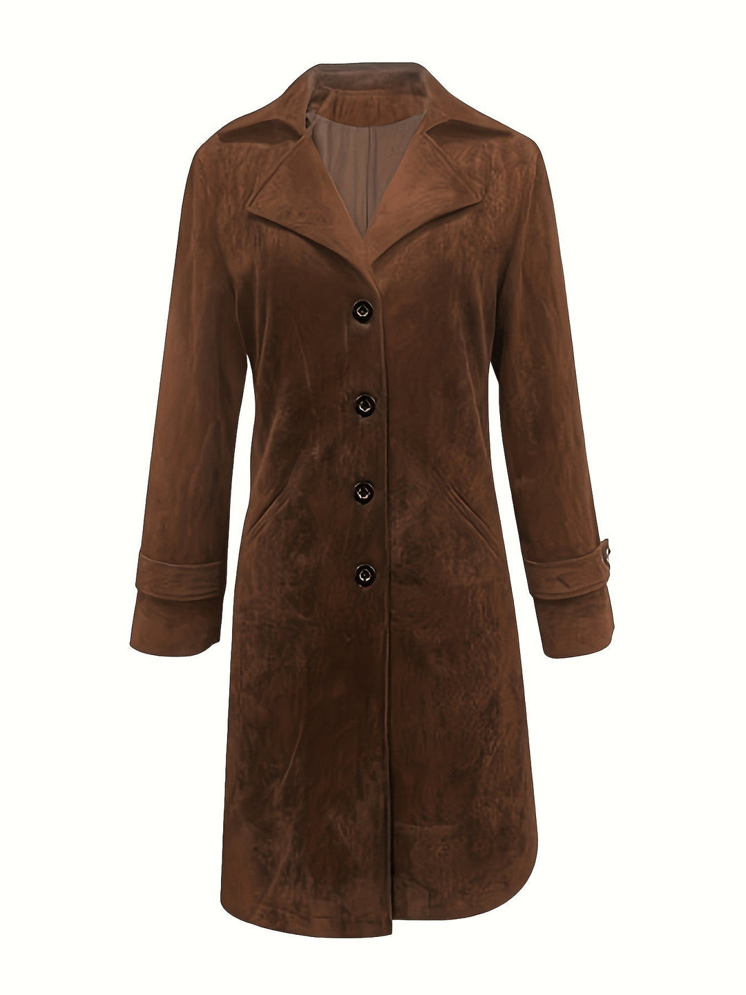 Marisol Faux Suede Longline Winter Coat