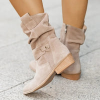Cecilia Slouch Block Heel Ankle Boots