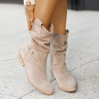 Cecilia Slouch Block Heel Ankle Boots