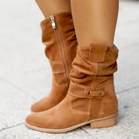 Cecilia Slouch Block Heel Ankle Boots