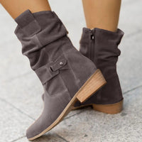 Cecilia Slouch Block Heel Ankle Boots