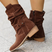 Cecilia Slouch Block Heel Ankle Boots