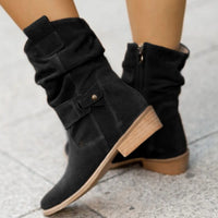 Cecilia Slouch Block Heel Ankle Boots
